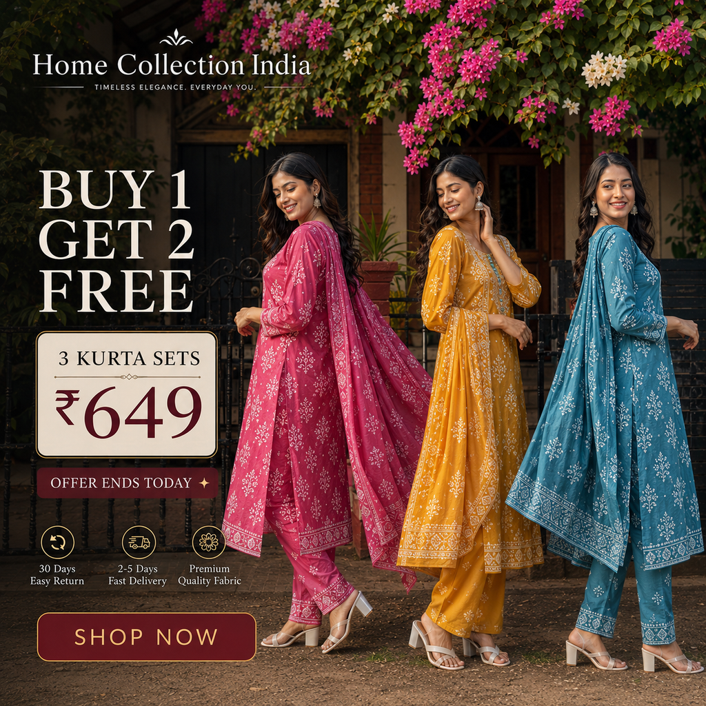 Buy 1 Get 2 Free Kurta Sets