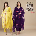 Premium Pack of 2 Cotton Kurta Pant Dupatta Sets for Women