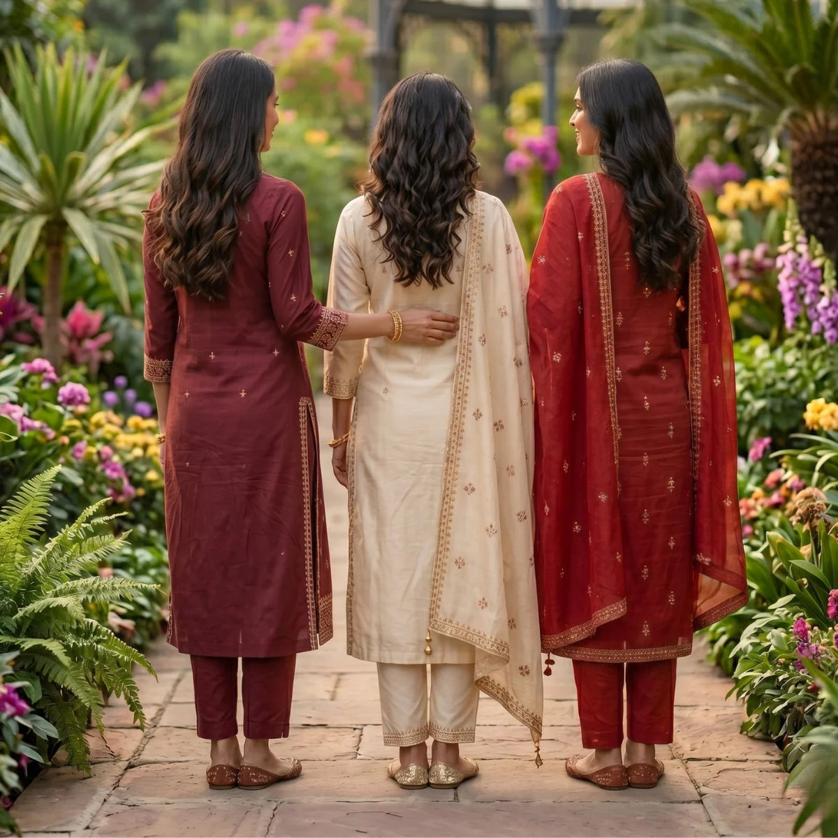 Pack Of 3 Kurta Sets with dupatta Trendy Ethnic Wear