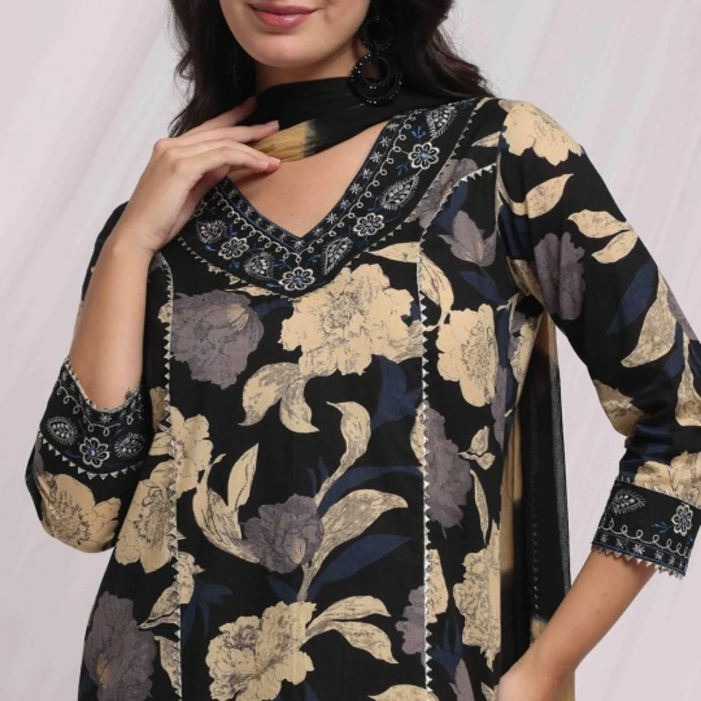 Premium Pack of 2 Cotton Kurta Pant Dupatta Sets for Women