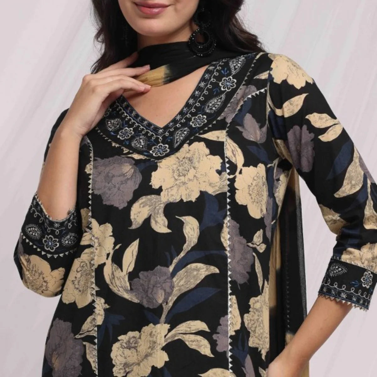Premium Pack of 2 Cotton Kurta Pant Dupatta Sets for Women