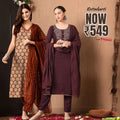 Premium Pack of 2 Cotton Kurta Pant Dupatta Sets for Women