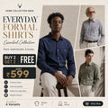Men’s Premium Formal Shirts Combo – Buy 2 Get 2 Free